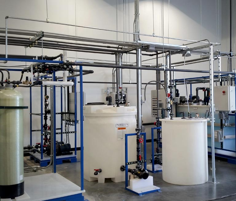 Interior Wastewater Treatment Setup